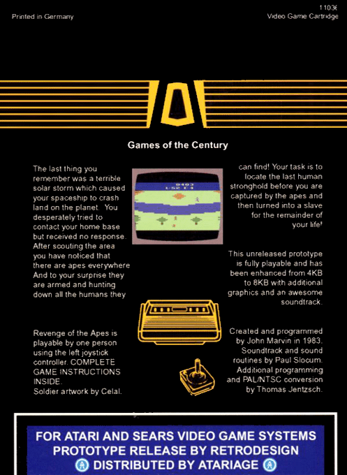 Revenge Of The Apes (Homebrew) — Box back